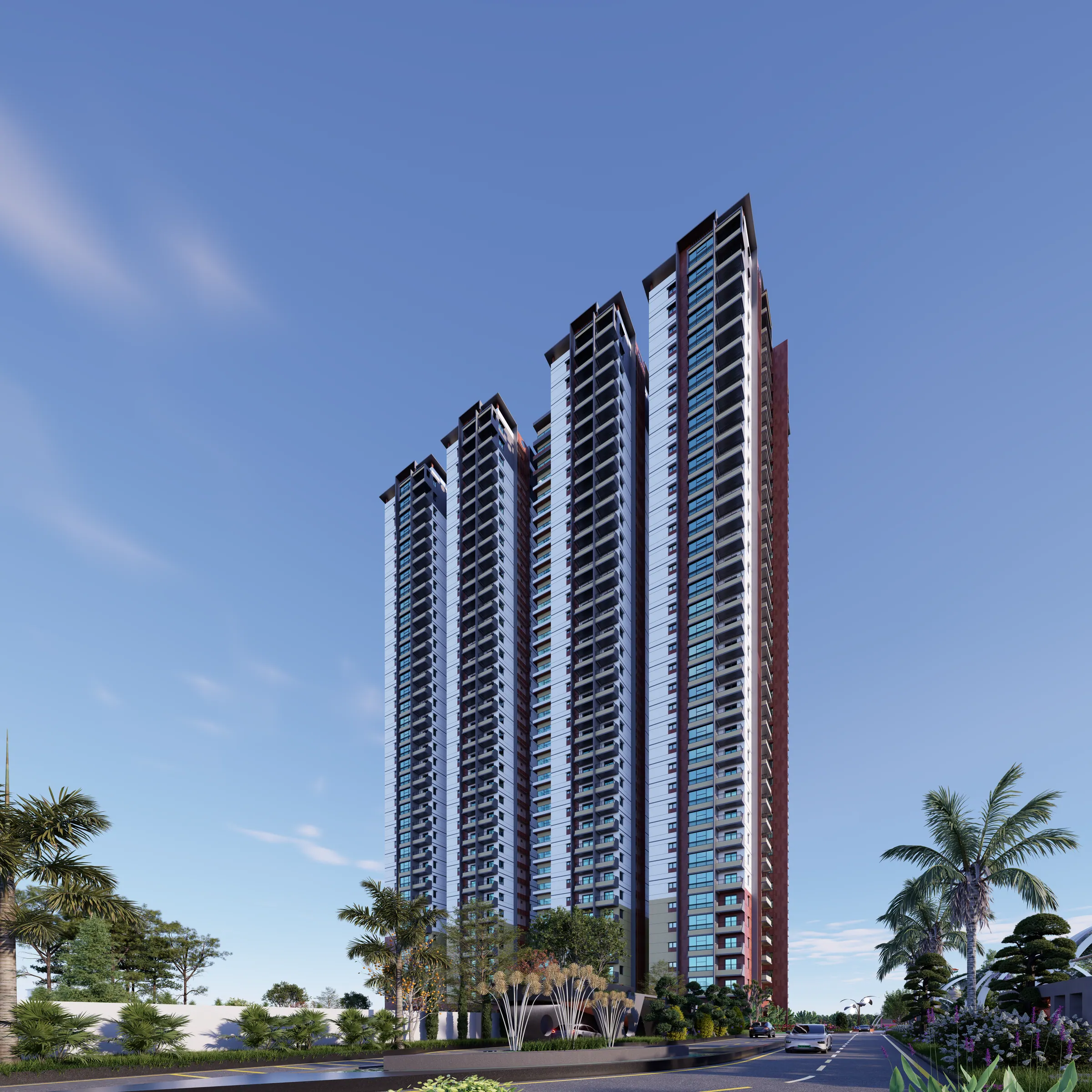 Towers from street level